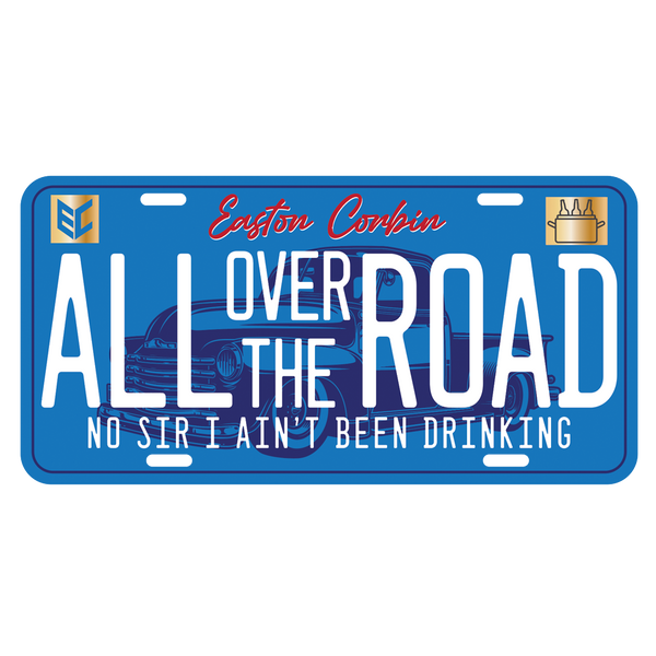 All Over The Road License Plate