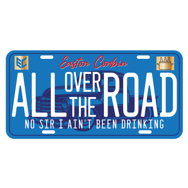 All Over The Road License Plate